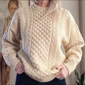Blarney Woolen Knit Cream Sweater